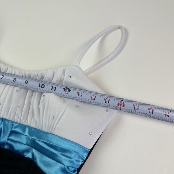 Vintage Deb Y2K Mini Dress Babydoll S Rhinestones Tiered Fairy Grunge Whimsigoth - Picture 6 of 12